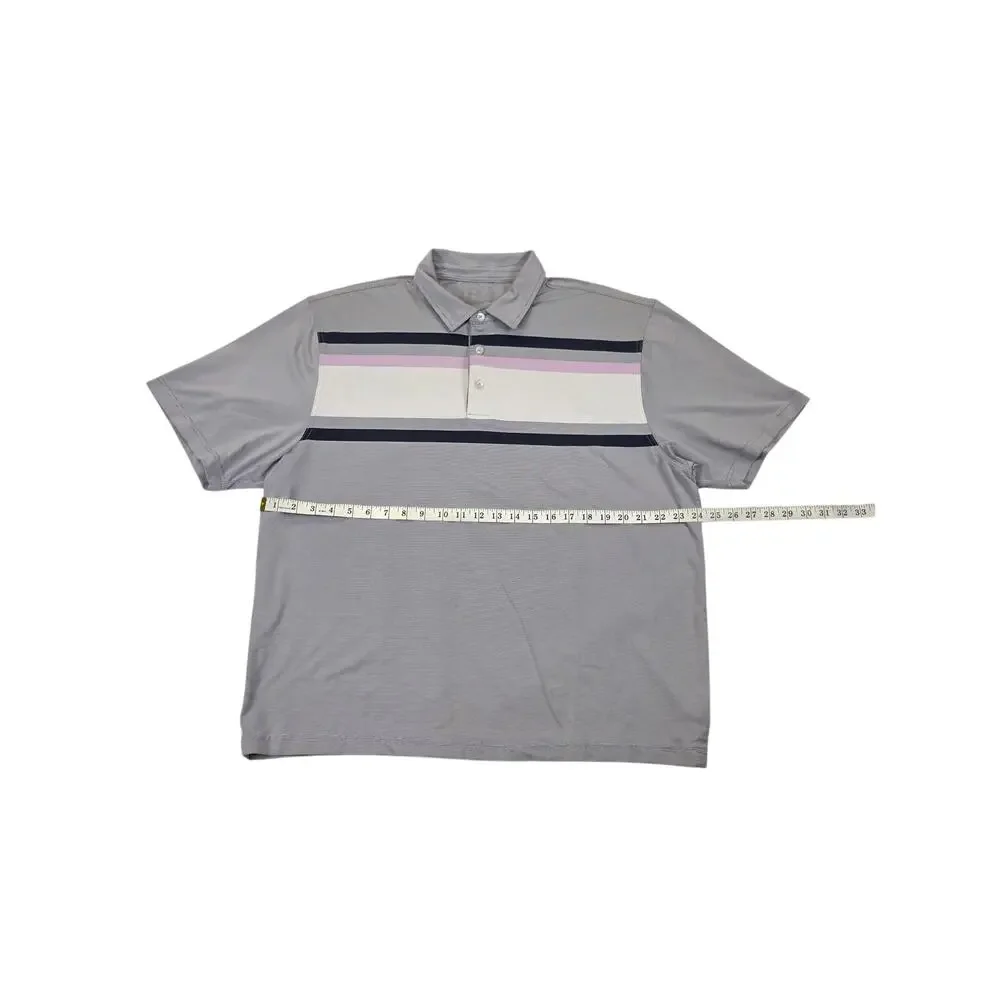 OMJ Clothing Mens XL Short Sleeve Button Down Shirt Grey